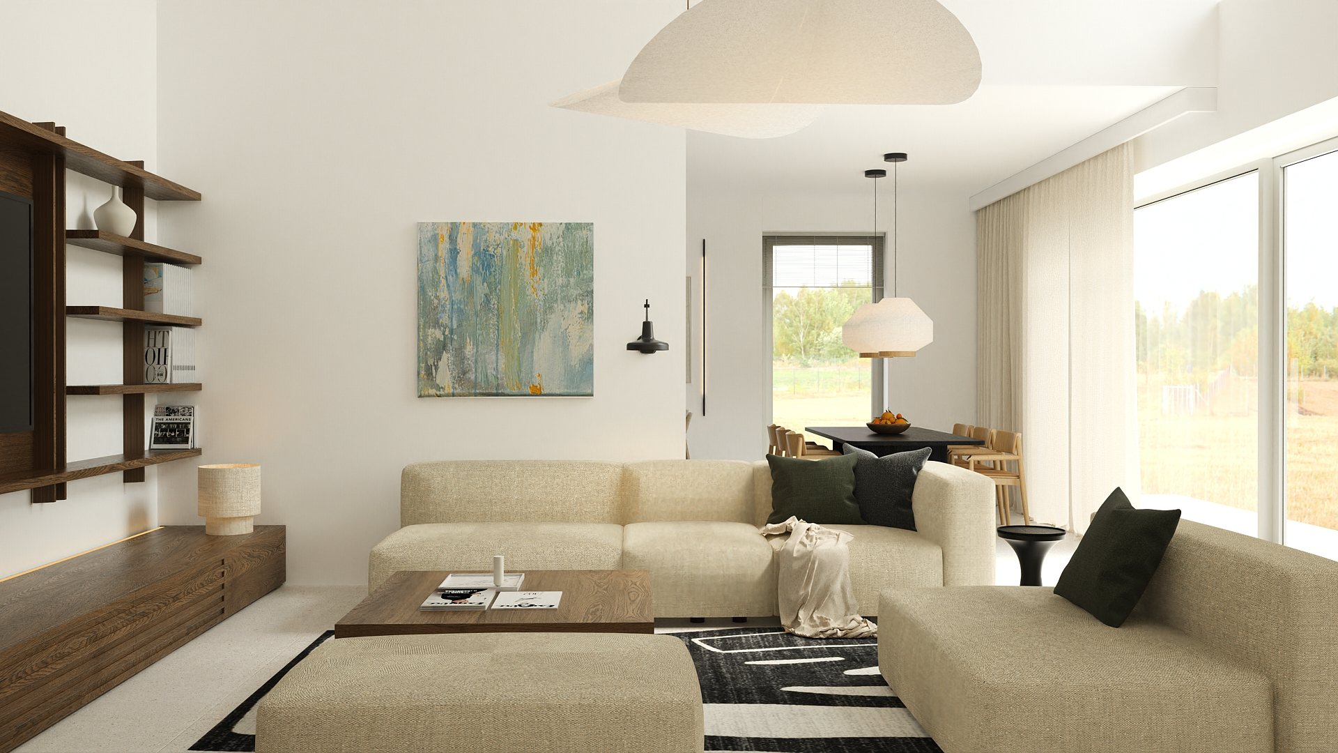 Modułowa beżowa sofa Sits Furniture